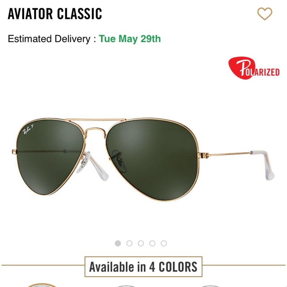 BRAND NEW Raybans Black Aviator Polarized